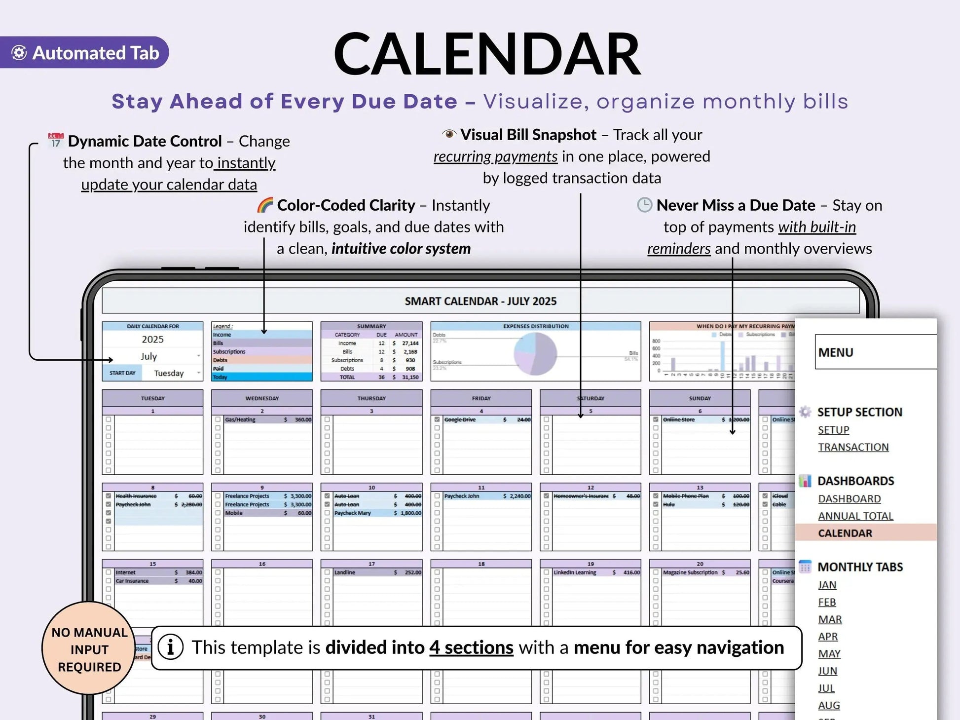 Annual Budget Spreadsheet Excel and Google Sheets Yearly Budget Planner Biweekly Budget Monthly Allgooddeals