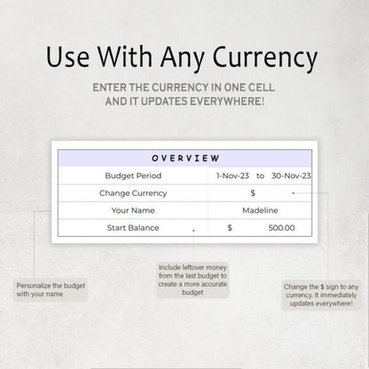 Budget Planner Spreadsheet Google Sheet & Excel