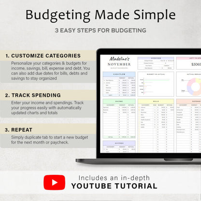 Budget Planner Spreadsheet Google Sheet & Excel